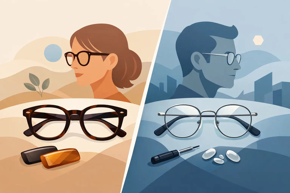 Acetate Frames vs Metal Frames for Your Look